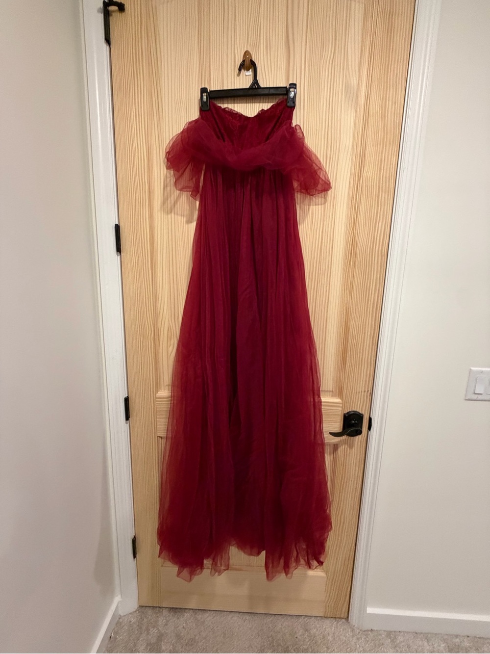 Burgundy Tulle Dress